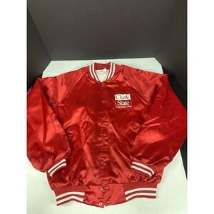 VTG‎ Clark State Community College Satin Bomber Jacket Sz M 80s 90s USA